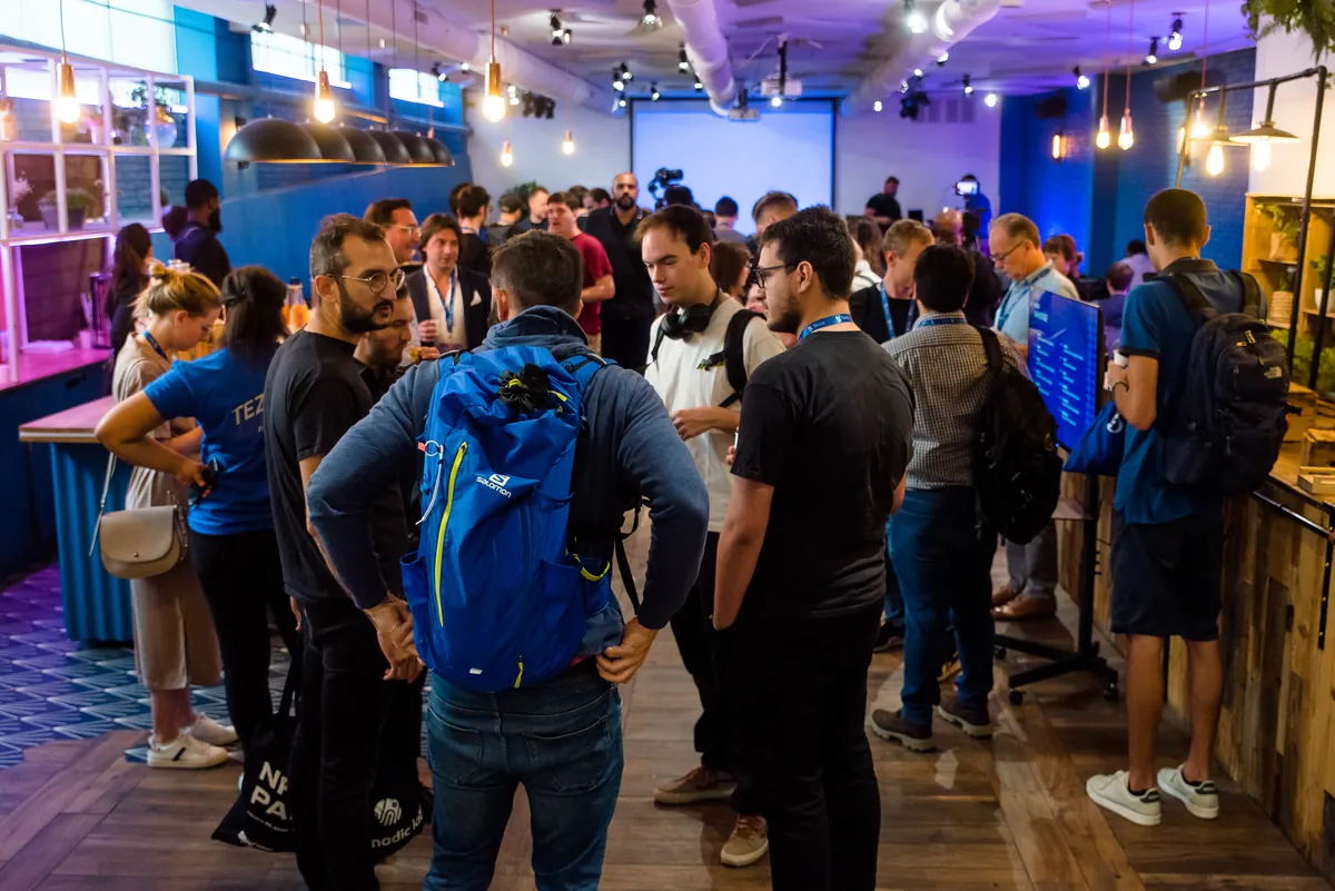 The team at a Tezos developer event
